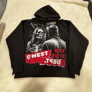 Black Graphic Hoodie for Men